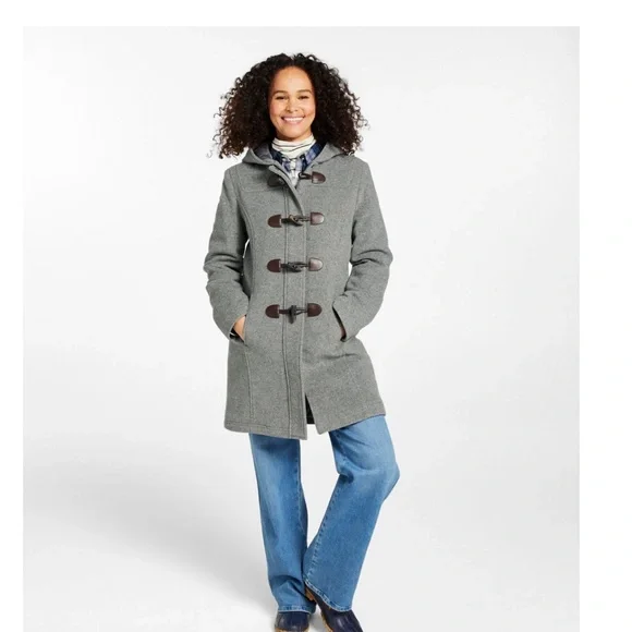 LL Bean Classic wool blend Duffel Coat - Picture 9 of 10